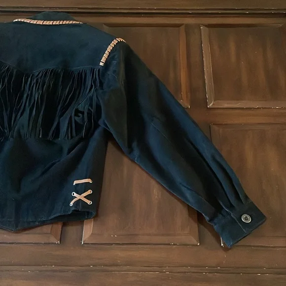 Women’s size 10 vintage black Scully Fringe Leather western equestrian Jacket - Picture 15 of 16